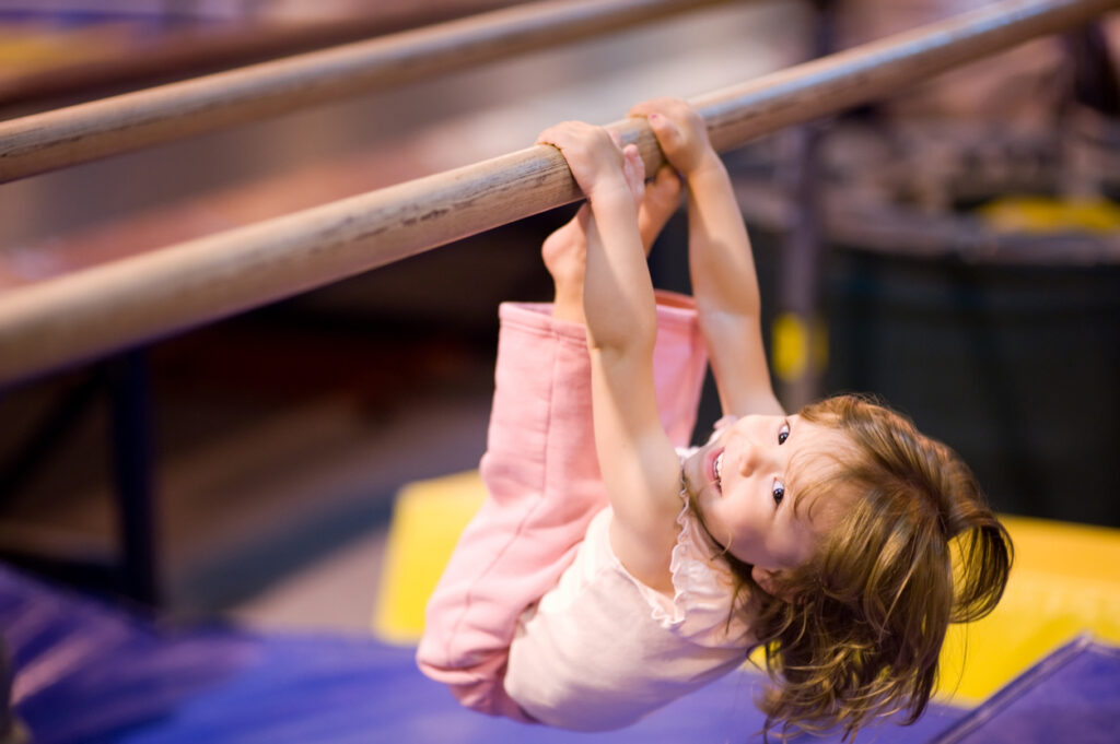 Toddler on Parallel Bars
